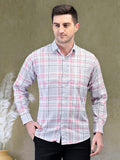 Finest Pink Check Regular Fit Pure Cotton Shirt for Men