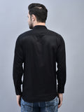Fine Black Regular Fit Pure Cotton Solid Shirt for Men