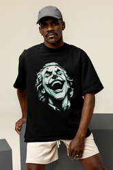 Joker Printed Oversized Drop Shoulder T-Shirt