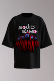 Secrets of Squid Game Unisex Printed Oversized Drop Shoulder T-Shirt