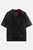 Squid Game Stone Wash Unisex Printed Oversized Drop Shoulder T-Shirt