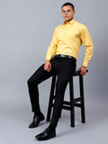 Salsa Mustard Regular Fit Pure Cotton Solid Shirt for Men