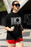 Freedom Printed Oversized Drop Shoulder T-Shirt For Women