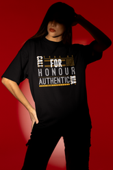 COH Authentic Printed Oversized Drop Shoulder T-Shirt