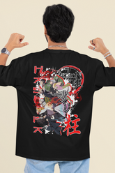 Demon Slayer Printed Oversized Drop Shoulder T-Shirt
