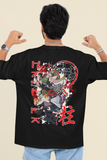 Demon Slayer Printed Oversized Drop Shoulder T-Shirt