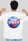 NASA Printed Oversized Drop Shoulder T-Shirt