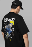 Uzumaki Anime Typography Printed Oversized Drop Shoulder T-Shirt