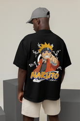 Naruto Printed Oversized Drop Shoulder T-Shirt