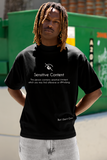 Sensitive Content Printed Oversized Drop Shoulder T-Shirt