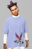 Bugs Bunny Printed Oversized Drop Shoulder T-Shirt