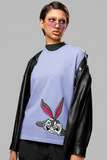 Bugs Bunny Printed Oversized Drop Shoulder T-Shirt For Women
