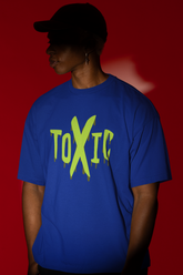 Toxic Printed Oversized Drop Shoulder T-Shirt