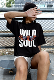 Wild Soul Printed Oversized Drop Shoulder T-Shirt