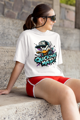 Quacking Mad Printed Oversized Drop Shoulder T-Shirt