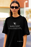 Sensitive Content Printed Oversized Drop Shoulder T-Shirt