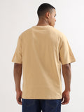 Oversized Fit Biscuit Beige Heavy Cotton T-Shirt For Men