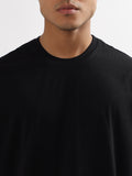 Oversized Fit Dark Black Heavy Cotton T-Shirt For Men