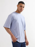 Oversized Fit Soft Lavender Heavy Cotton T-Shirt For Men