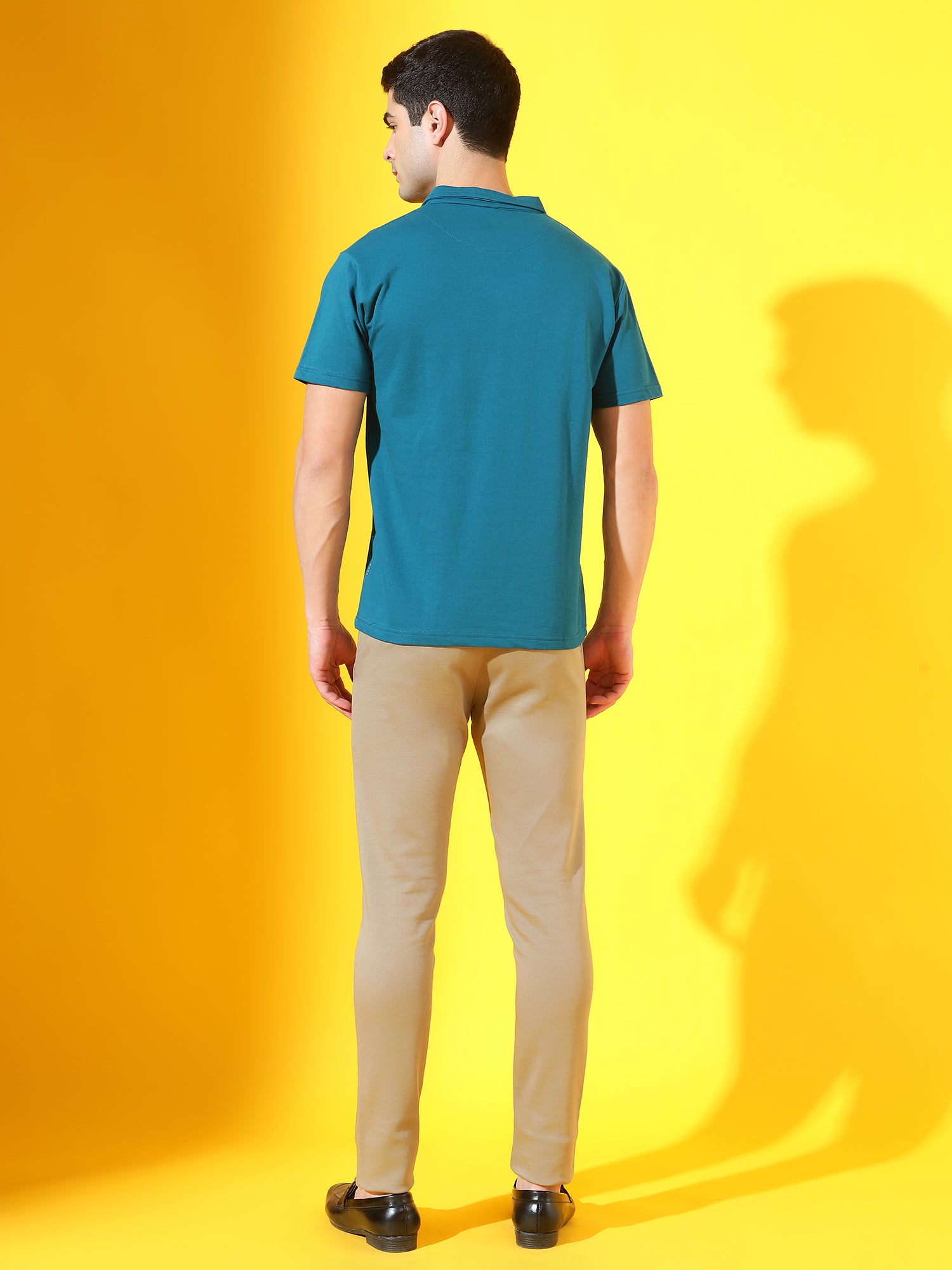 Marine Blue Longevity Premium Cotton Polo T-Shirt For Men