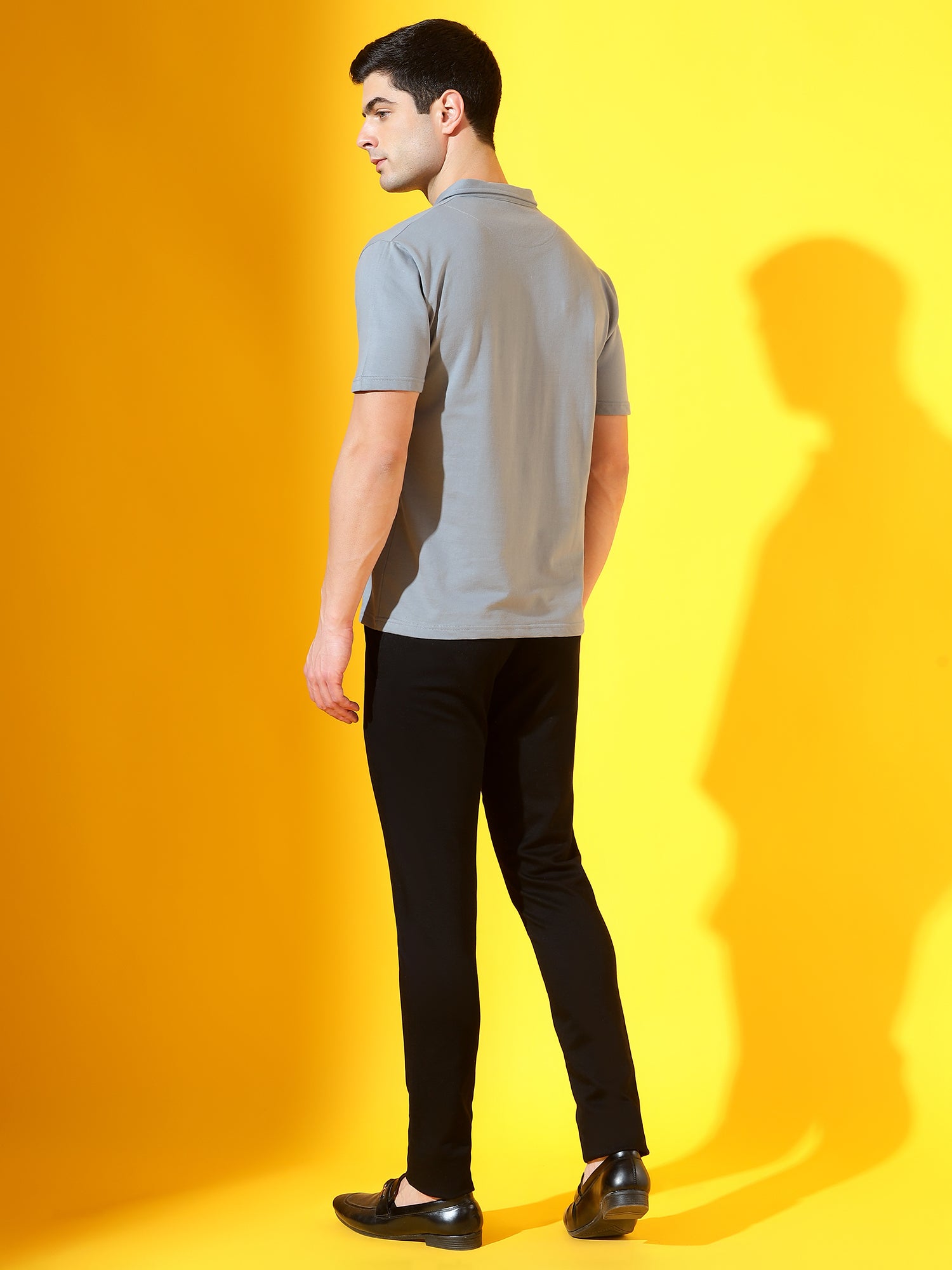 Grey Longevity Premium Cotton Polo T-Shirt For Men