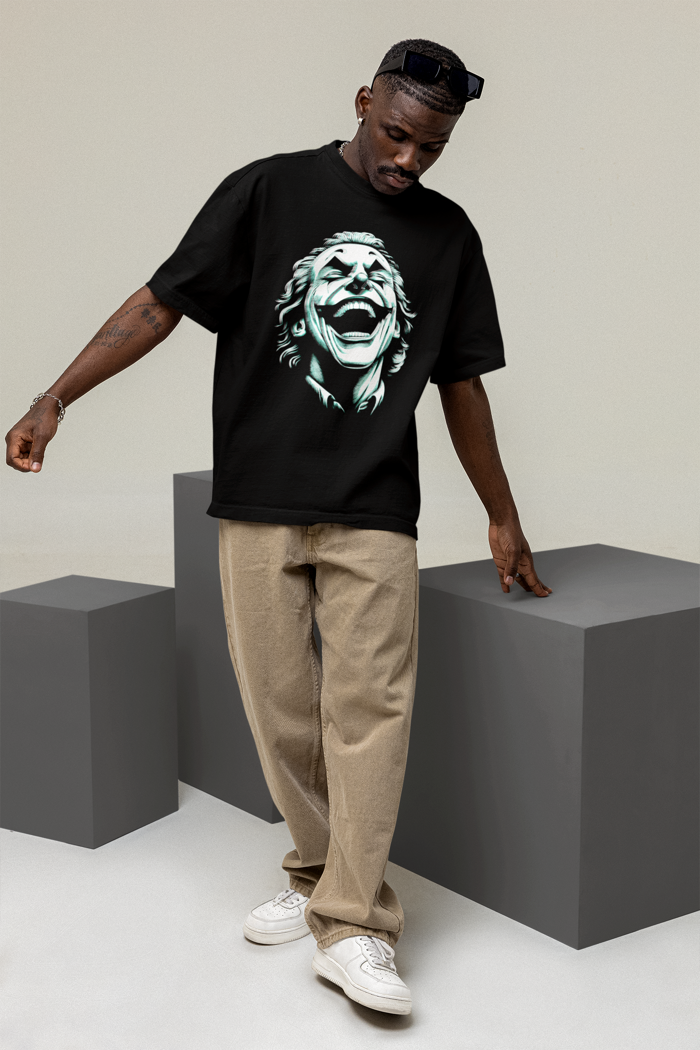 Joker Printed Oversized Drop Shoulder T-Shirt