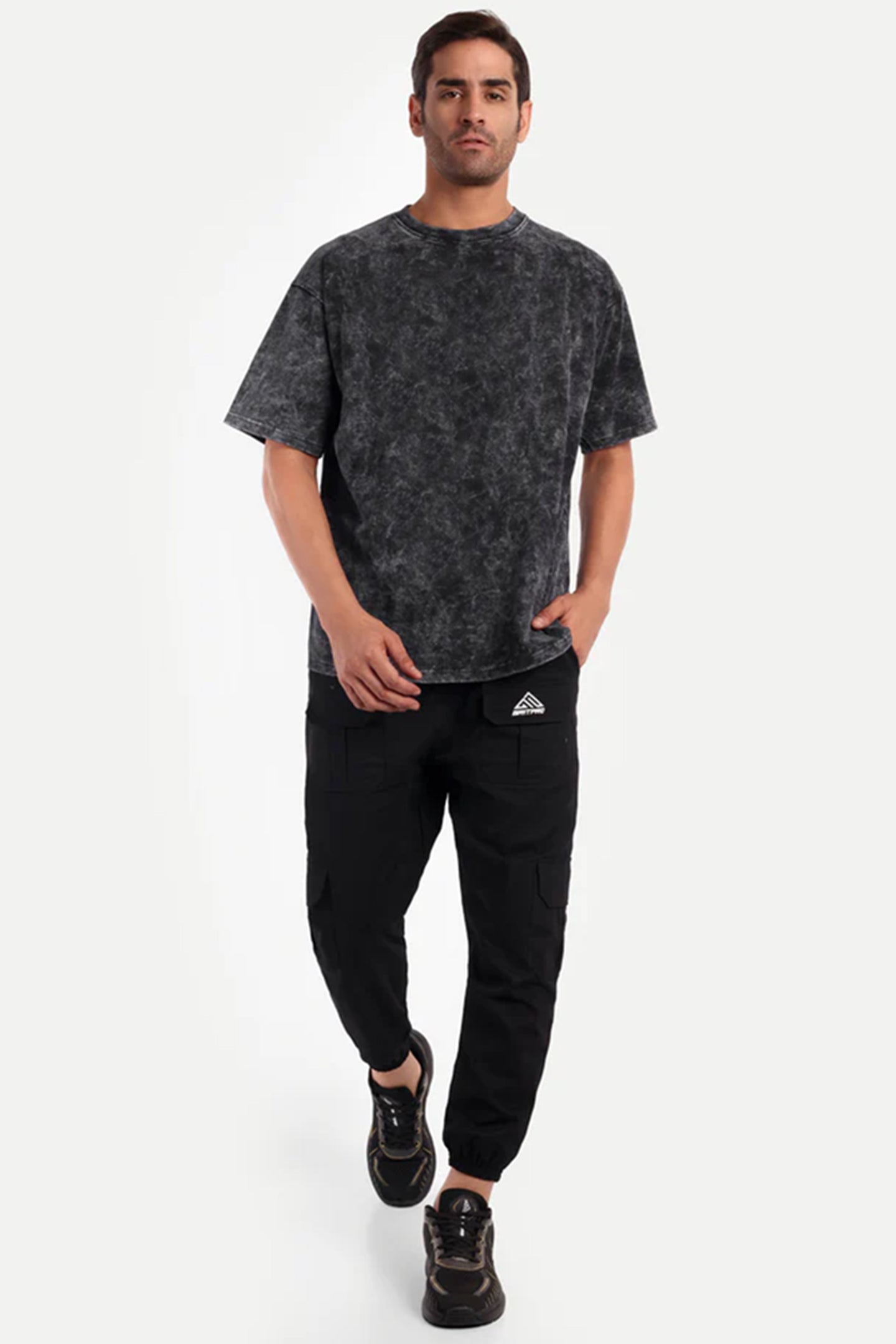 Free Bird Stone Wash Unisex Printed Oversized Drop Shoulder T-Shirt