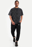 Free Bird Stone Wash Unisex Printed Oversized Drop Shoulder T-Shirt