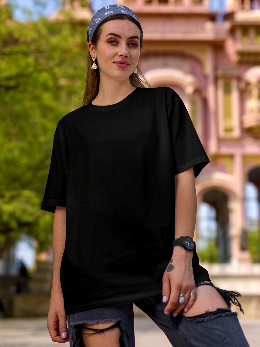 Oversized Fit Heavy Cotton T-Shirt For Women