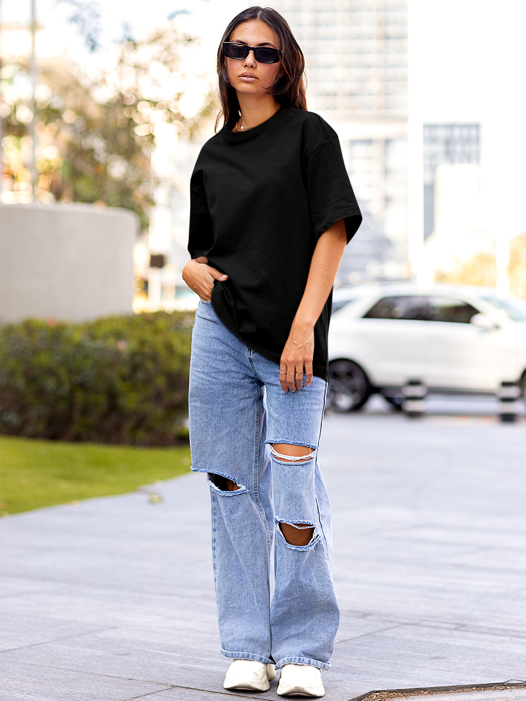 Oversized Fit Heavy Cotton T-Shirt For Women