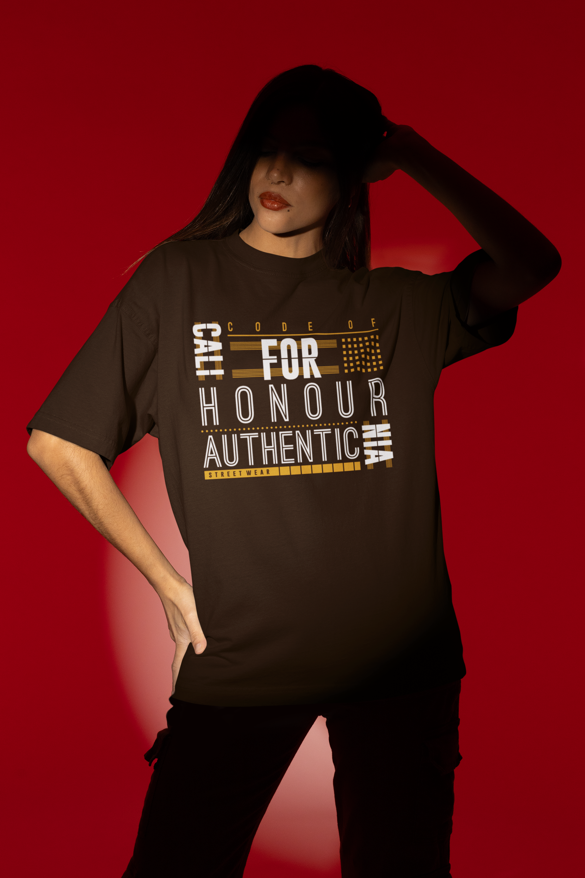 COH Authentic Printed Oversized Drop Shoulder T-Shirt