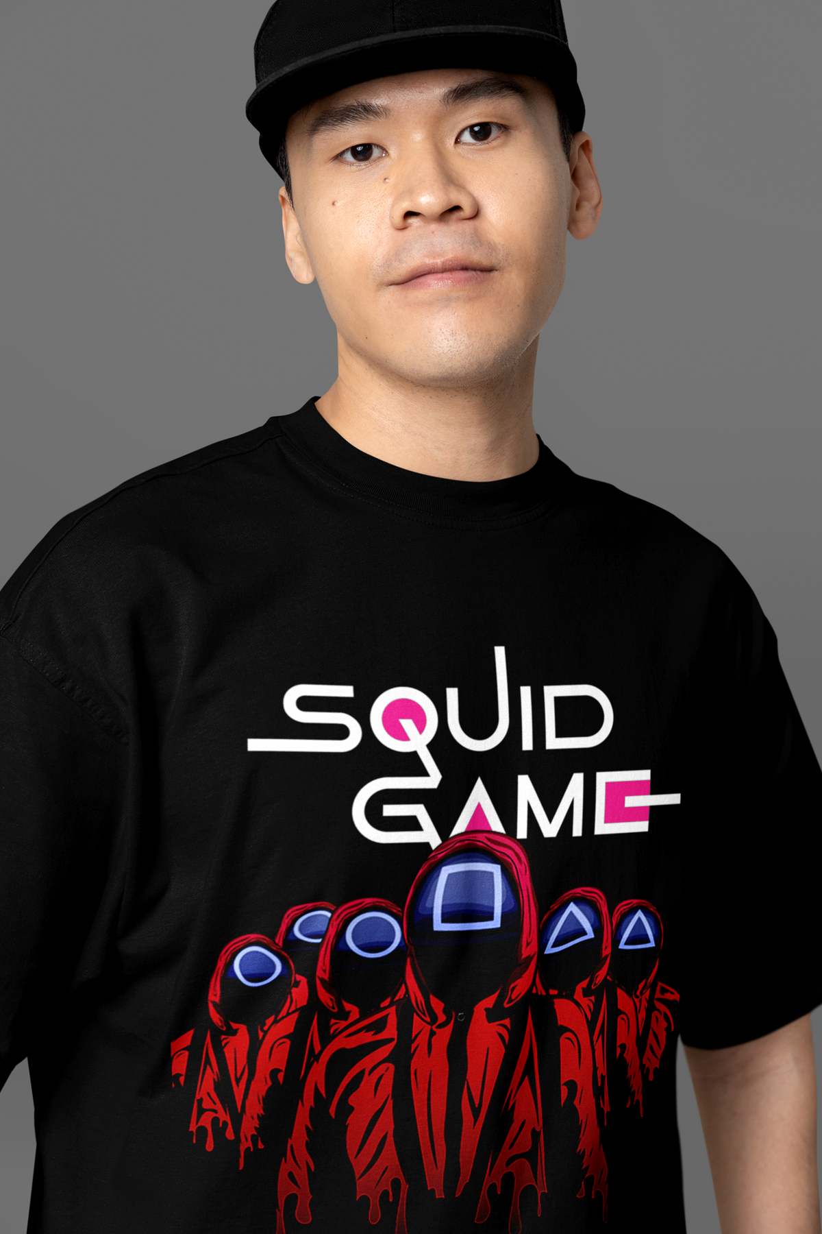 Secrets of Squid Game Unisex Printed Oversized Drop Shoulder T-Shirt