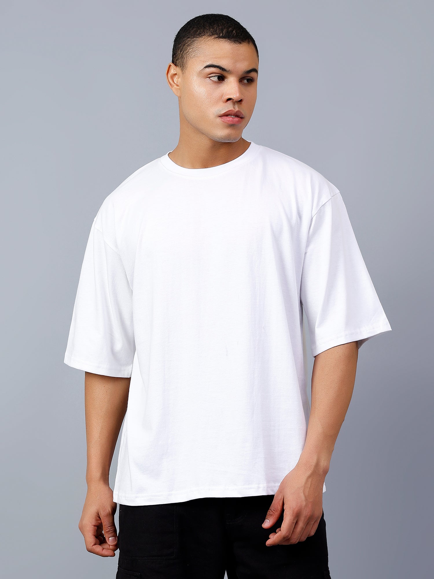 Oversized Fit Biscuit Beige Heavy Cotton T-Shirt For Men
