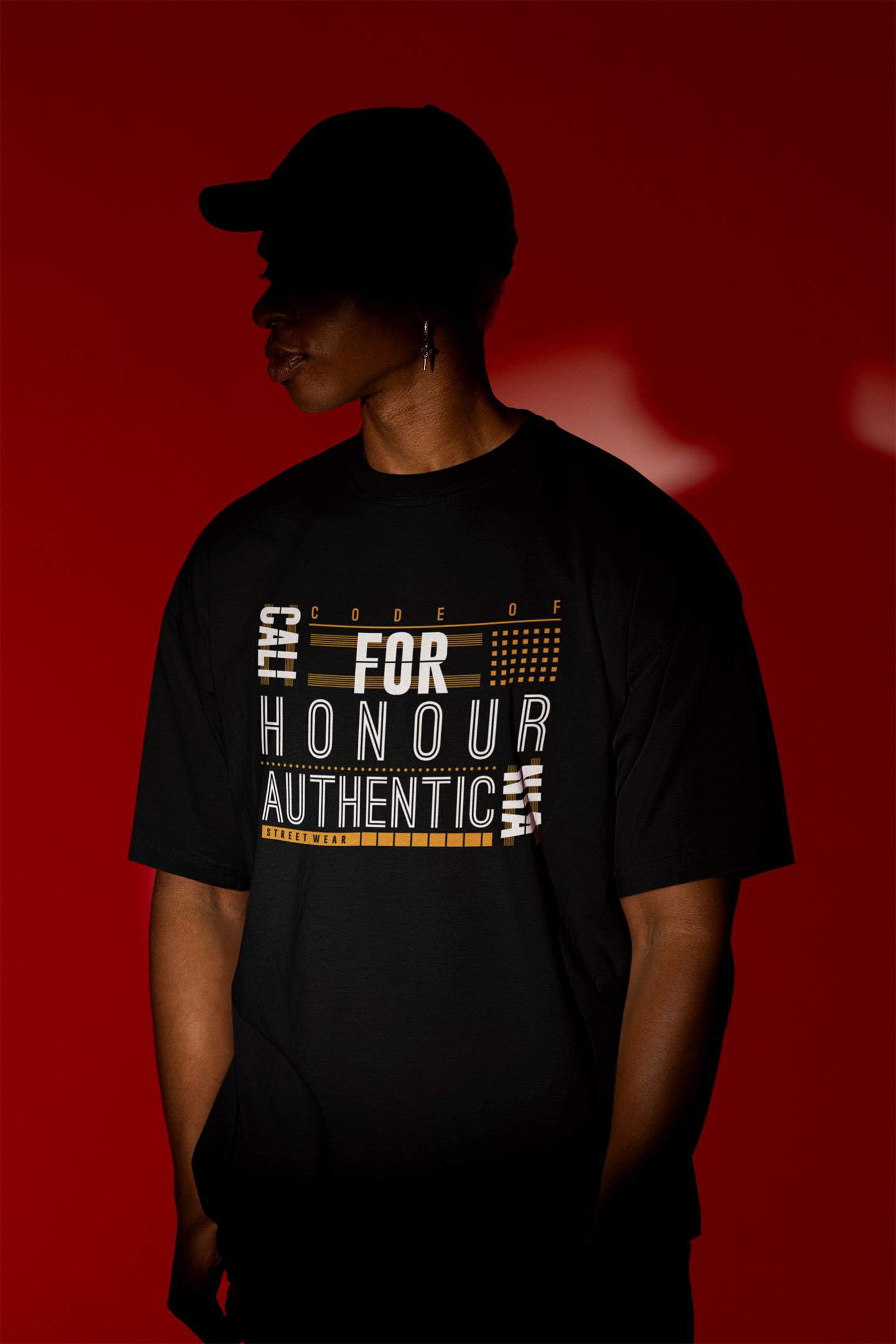 COH Authentic Printed Oversized Drop Shoulder T-Shirt