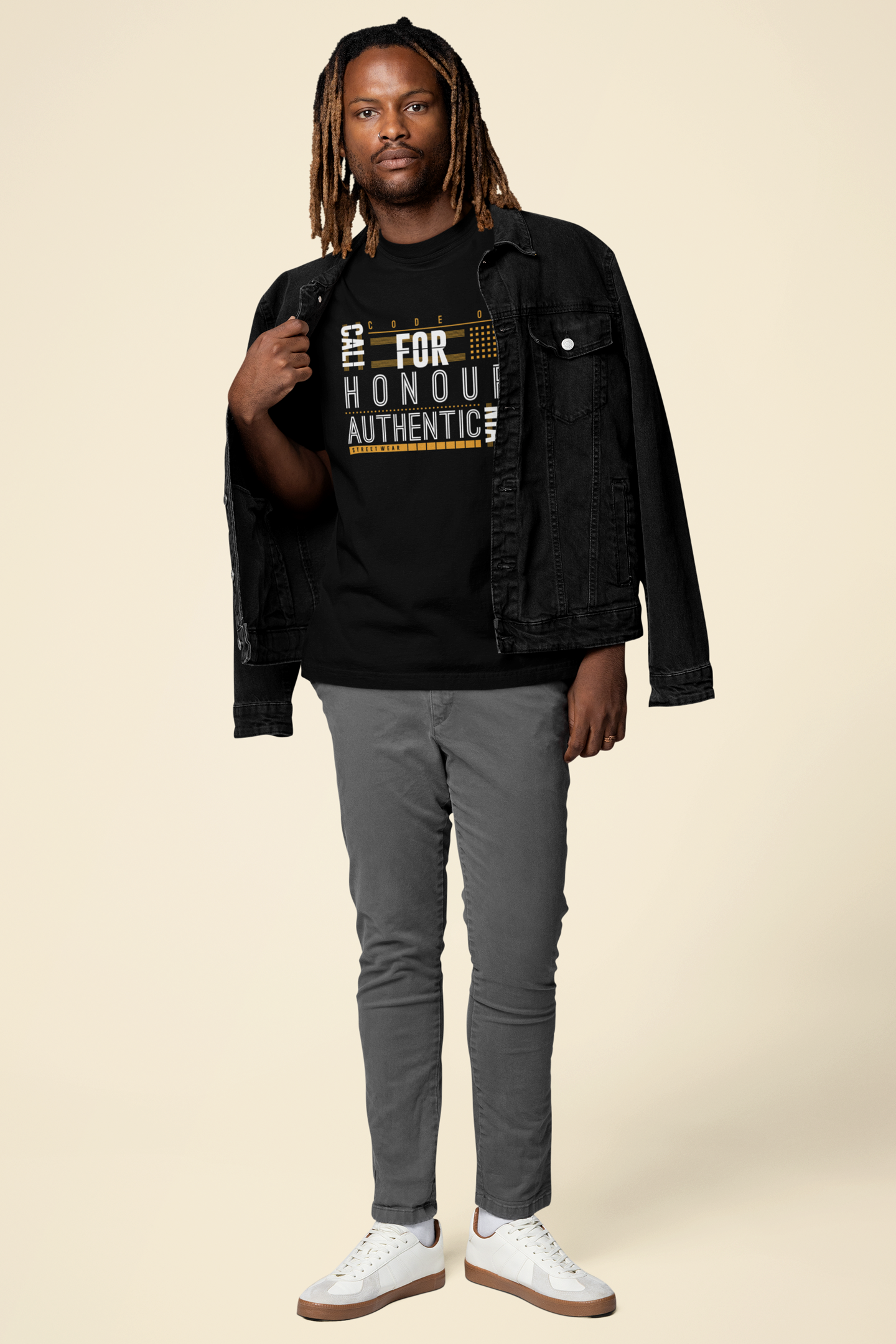 COH Authentic Printed Oversized Drop Shoulder T-Shirt