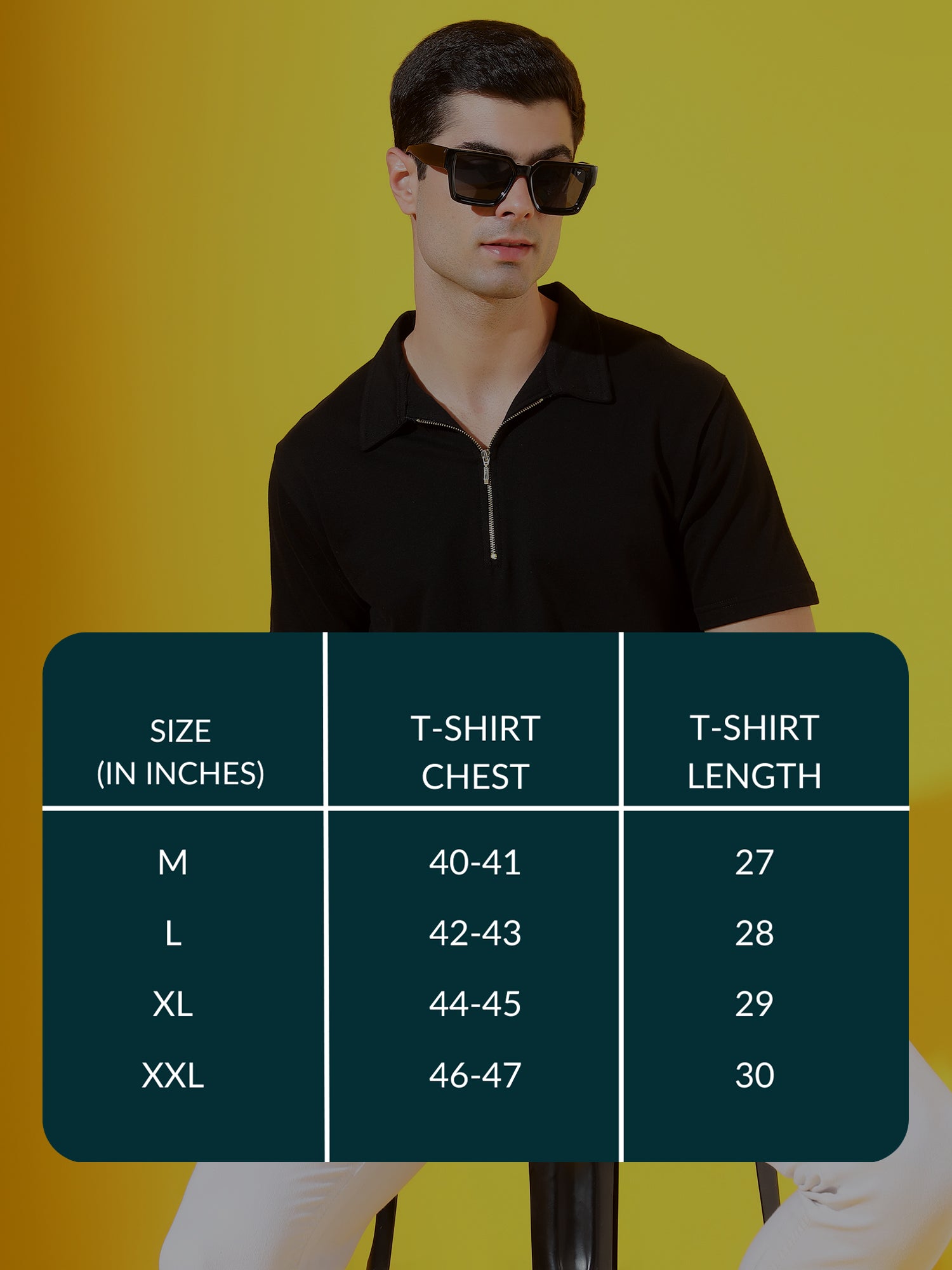 Black Zipper Premium Cotton Polo T-Shirt For Men