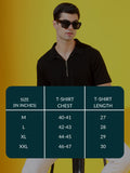 Black Zipper Premium Cotton Polo T-Shirt For Men