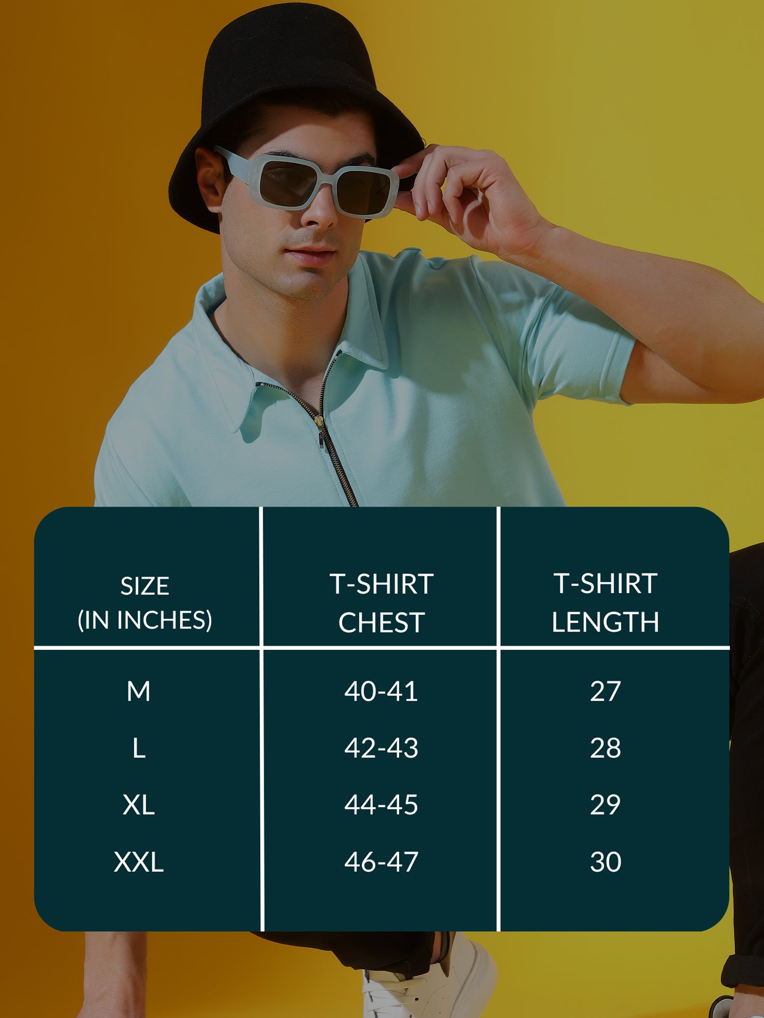 Ice Blue Zipper Premium Cotton Polo T-Shirt For Men