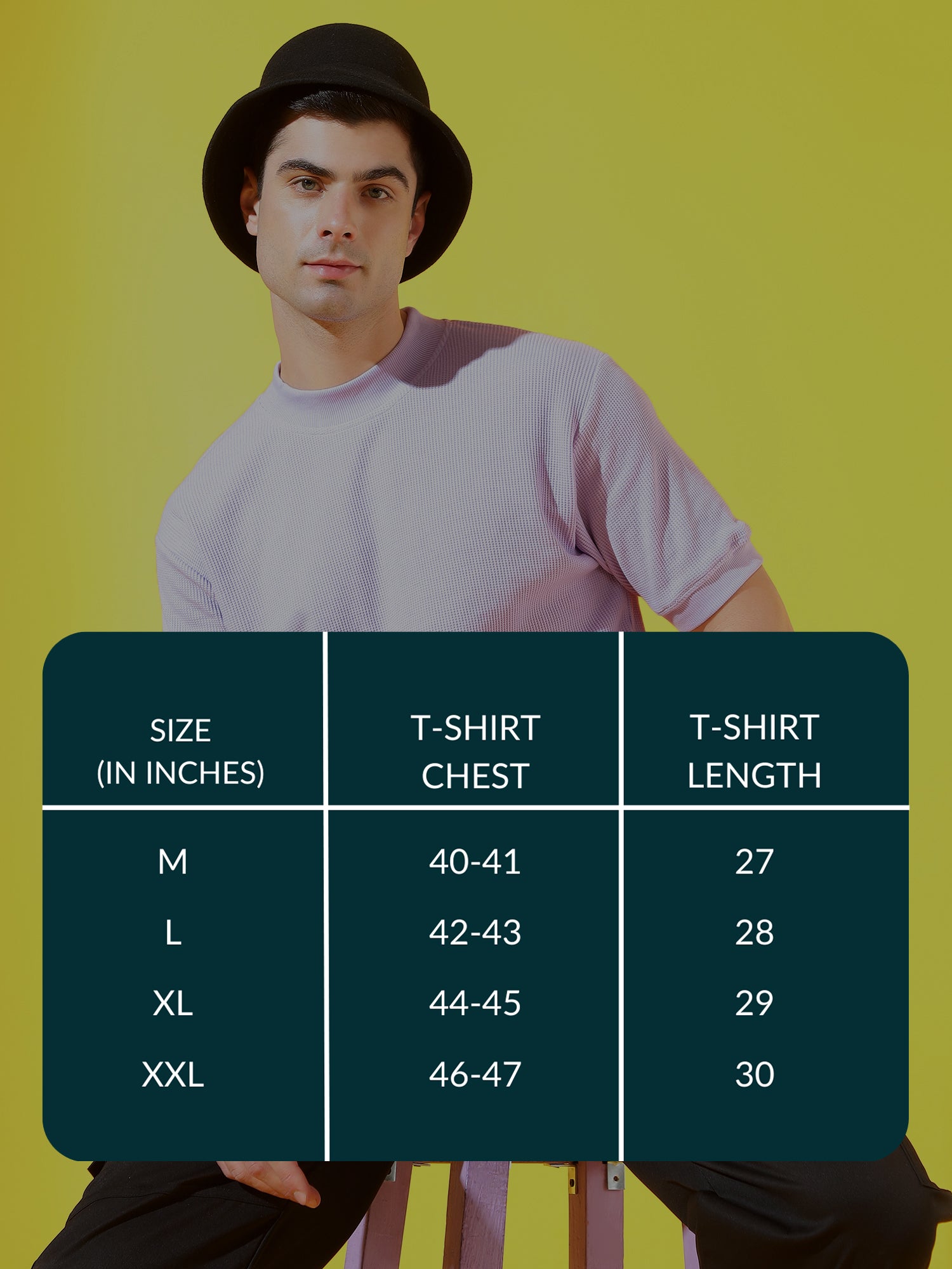 Lavender T-Neck Knitted Cotton T-Shirt For Men