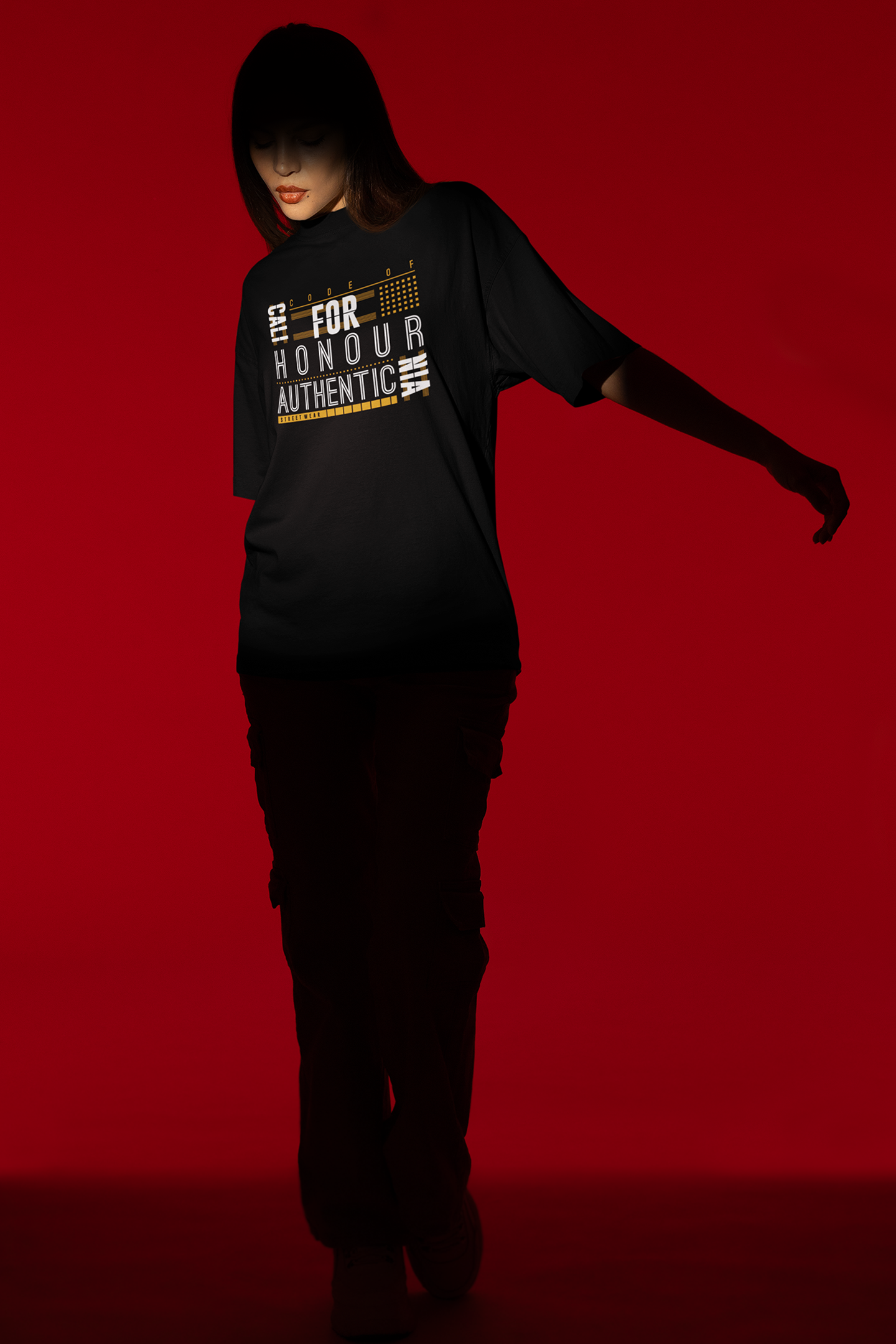 COH Authentic Printed Oversized Drop Shoulder T-Shirt