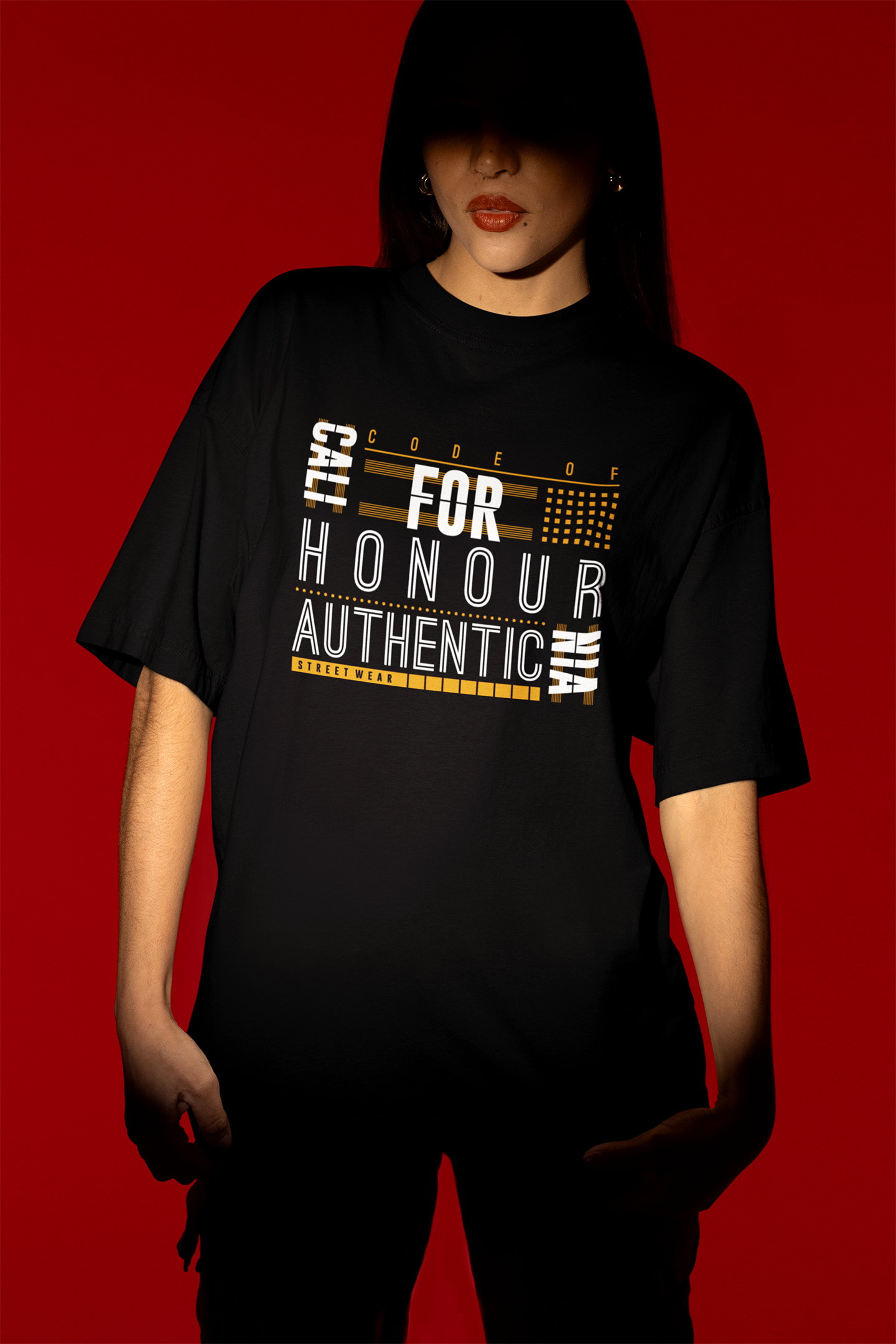 COH Authentic Printed Oversized Drop Shoulder T-Shirt