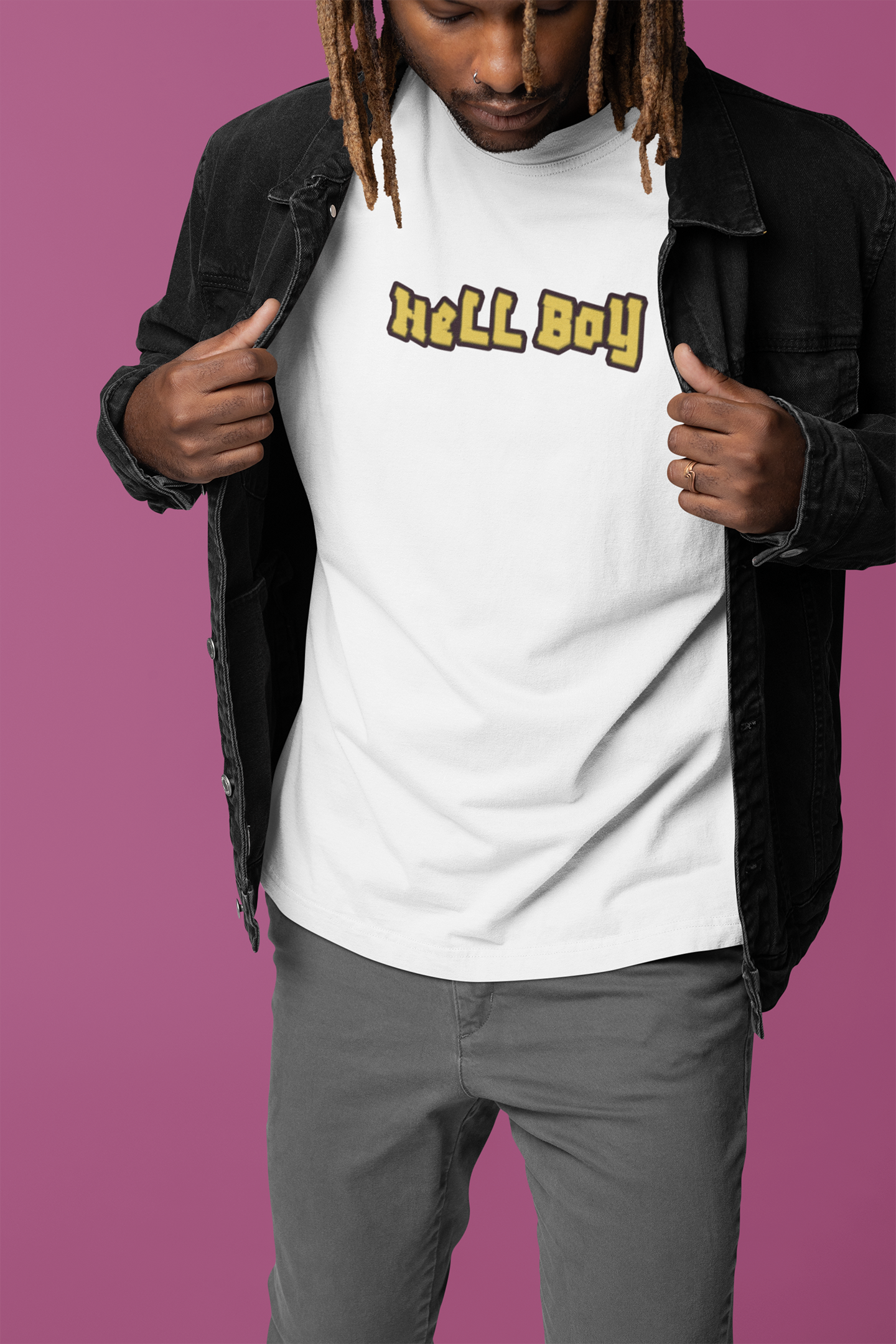 Hell Boy Printed Oversized Drop Shoulder T-Shirt