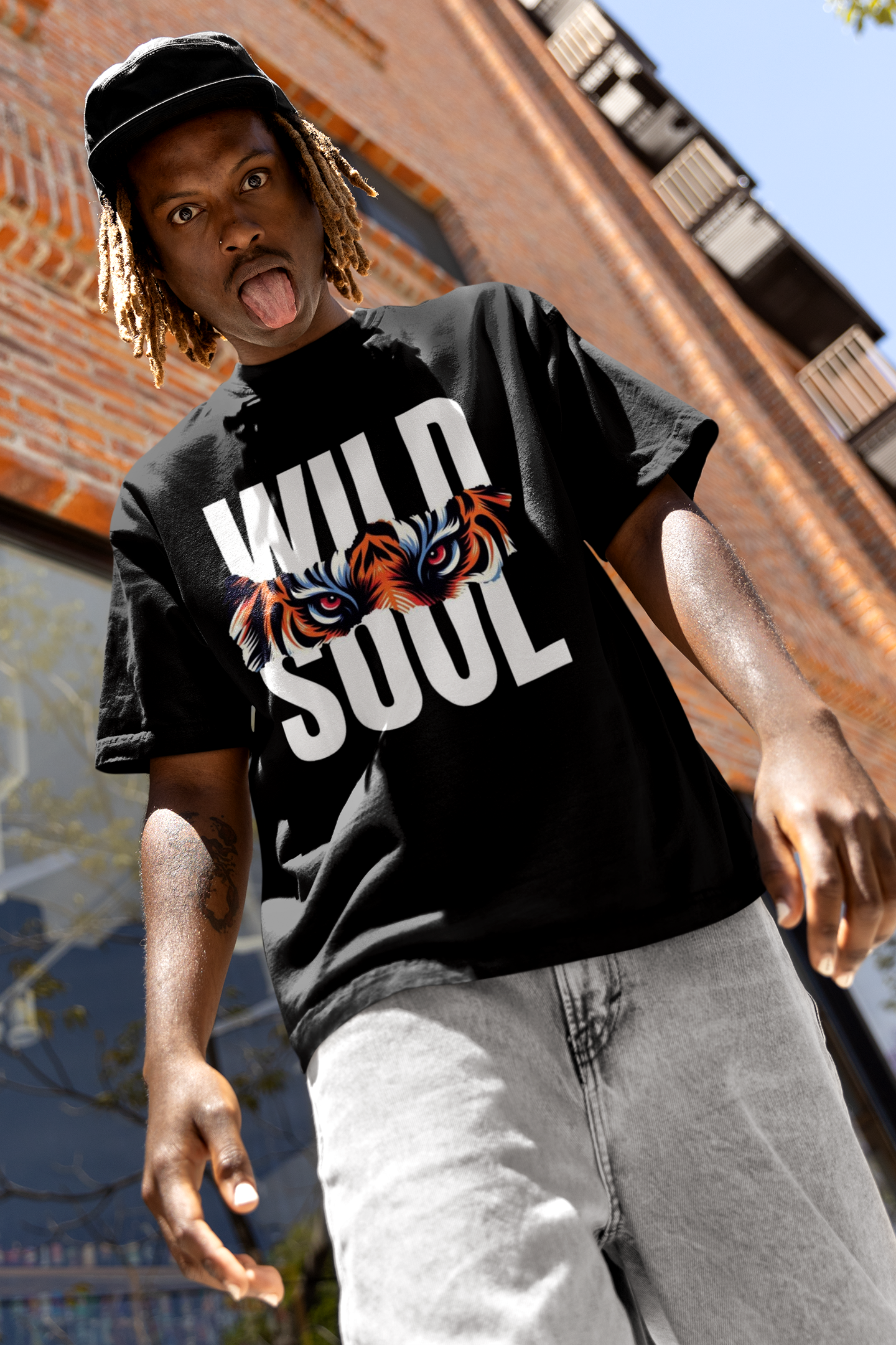 Wild Soul Printed Oversized Drop Shoulder T-Shirt