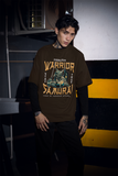 Warrior Samurai Printed Oversized Drop Shoulder T-Shirt