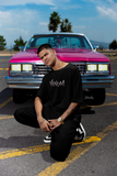 Venom Printed Oversized Drop Shoulder T-Shirt