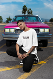 Venom Printed Oversized Drop Shoulder T-Shirt
